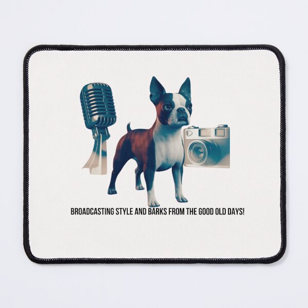 Item preview, a 3d render of a boston terrier with a vintage designed and sold by chessnegocios.