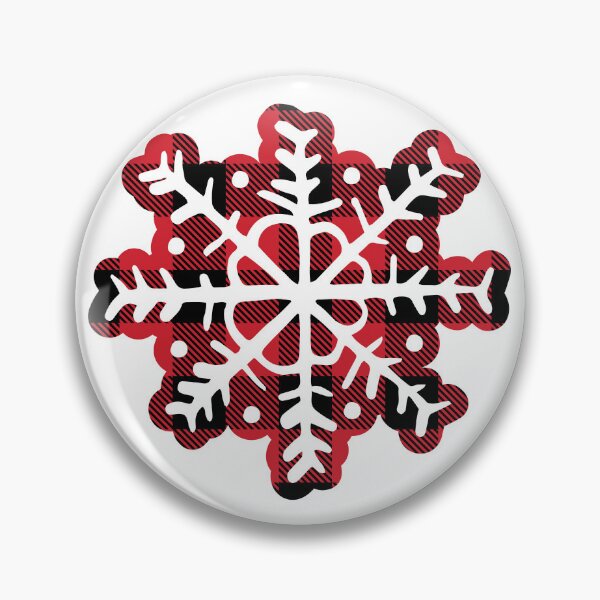 Item preview, Red Black Christmas Buffalo Plaid Check with Cute Snowflakes designed and sold by Pravokrugulnik.