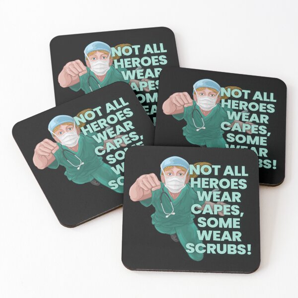 Item preview, Not all heroes wear capes, some wear scrubs - Medical designs for medical doctors and medical school graduates designed and sold by ScientistArtist.