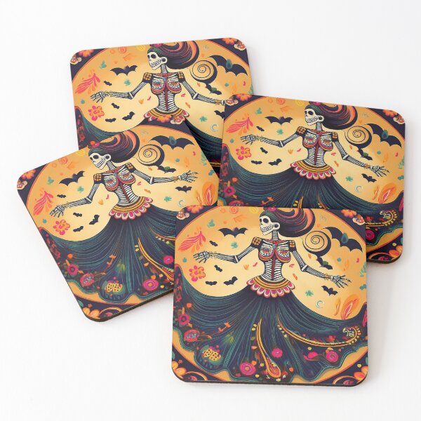 Item preview, Day Of The Dead Dancing Skeleton Illustration designed and sold by Adam Regester.