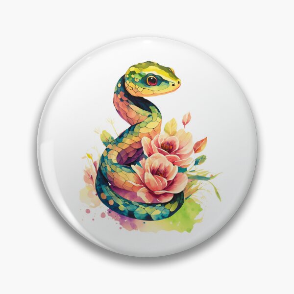 Item preview, Florescent green Vintage pink pastel Snake-Year of the Snake ver 16- Chinese Zodiac Theme-white Background designed and sold by CosmicNook1.