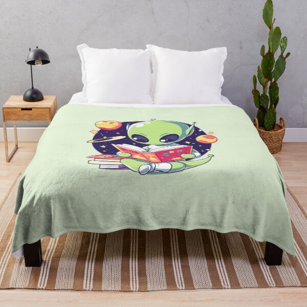 Item preview, Cute Bookish Alien designed and sold by RetroPrints.