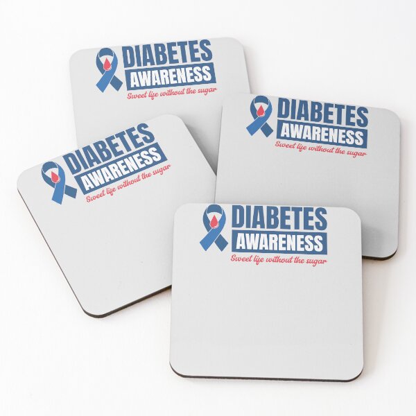 Item preview, Diabetes Awareness Design, Sweet Life Without the Sugar, Blue Ribbon, Support for Diabetes Fighters & Advocates designed and sold by Sir Meow Meow.