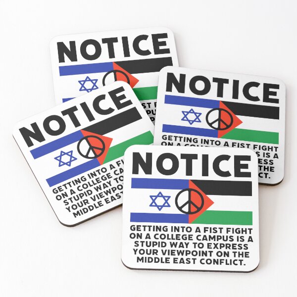 Item preview, Notice for campus activists, no fist fights.  designed and sold by Rachel the Artist .