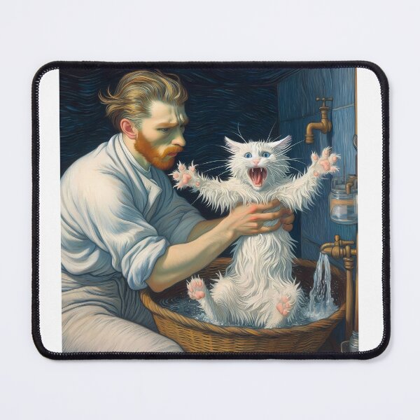 Item preview, The Artist’s Difficult Task: Bathing the Cat designed and sold by BoBo686868.