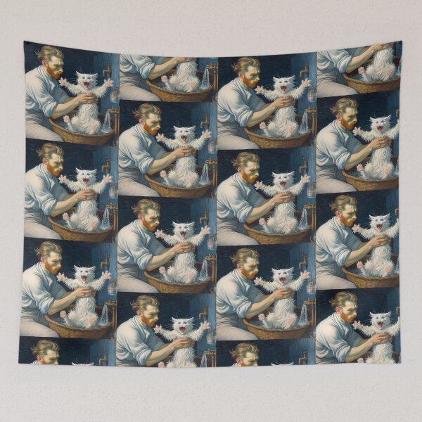 Item preview, The Artist’s Difficult Task: Bathing the Cat designed and sold by BoBo686868.
