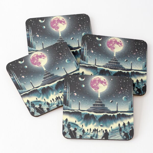 Item preview, El eclipse - una luna llena no pop art y la ola designed and sold by yearmoe.