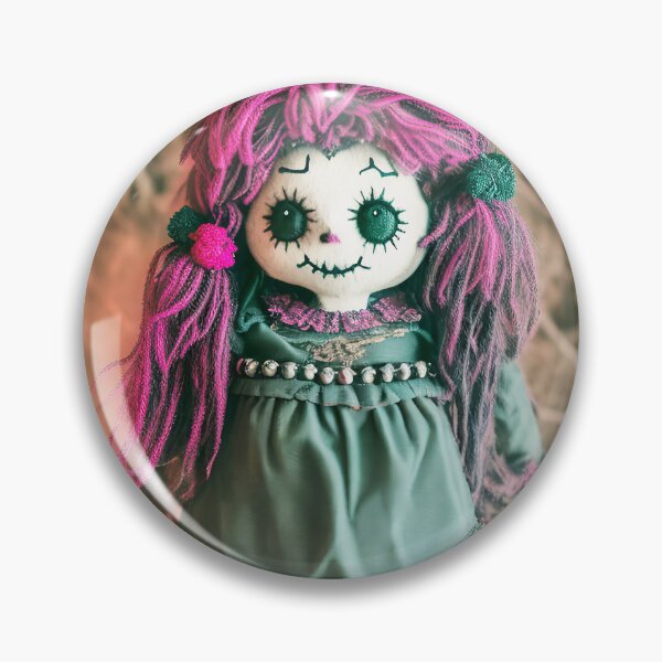 Item preview, Voodoo doll with purple hair designed and sold by Jennifer Morcom.