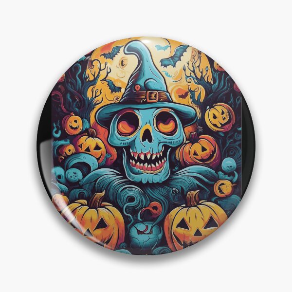 Item preview, Halloween Magic Skeleton with Pumpkins and Bats – Scary T-Shirt designed and sold by Jaqsdesign.