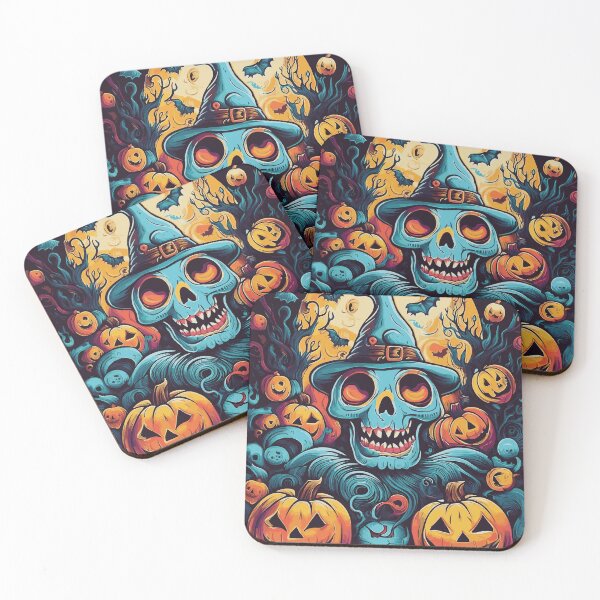 Item preview, Halloween Magic Skeleton with Pumpkins and Bats – Scary T-Shirt designed and sold by Jaqsdesign.