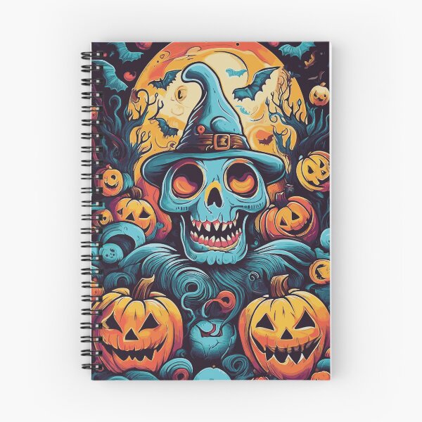 Item preview, Halloween Magic Skeleton with Pumpkins and Bats – Scary T-Shirt designed and sold by Jaqsdesign.