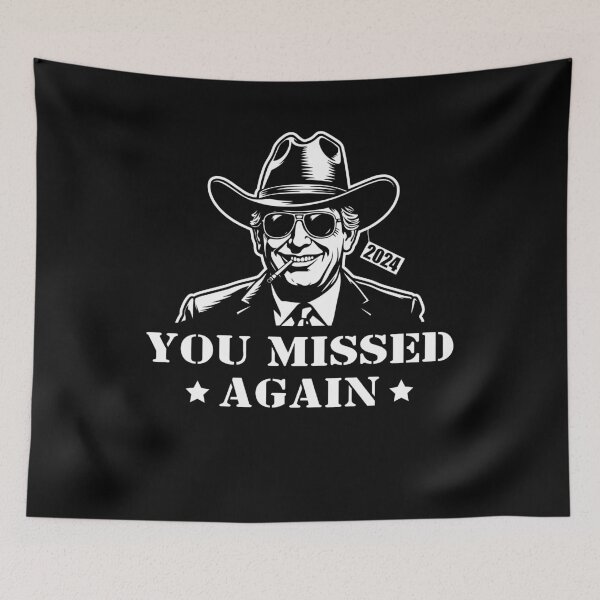 Item preview, Western Trump Cowboy You Missed Again designed and sold by varioarts.