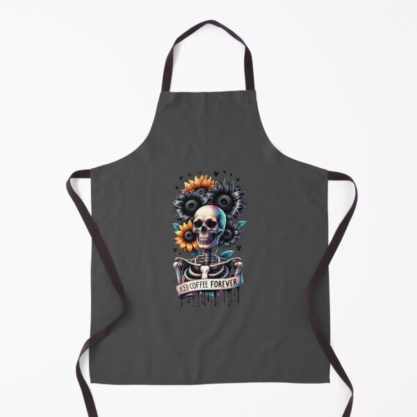Item preview, Iced Coffee Forever – Skeleton with Sunflowers & Sarcastic Coffee Design for T-Shirts, Mugs, Stickers & More designed and sold by artedigital99.