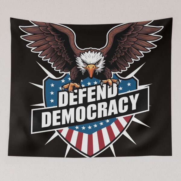 Item preview, Defend democracy, eagle designed and sold by JMMR.