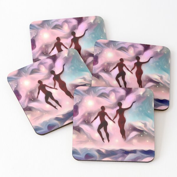 Item preview, Astral Journey Surreal Art with Cosmic Figures designed and sold by ZetaDream.