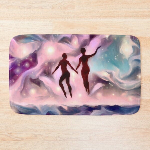 Item preview, Astral Journey Surreal Art with Cosmic Figures designed and sold by ZetaDream.