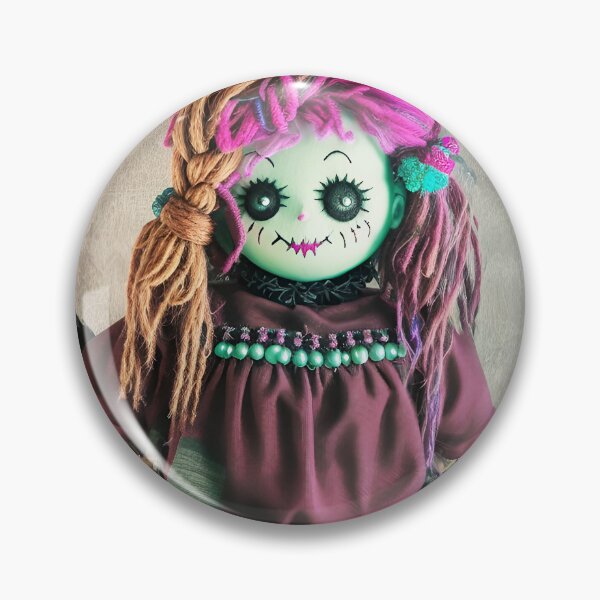 Item preview, Scruffy Voodoo doll with pink hair designed and sold by Jennifer Morcom.