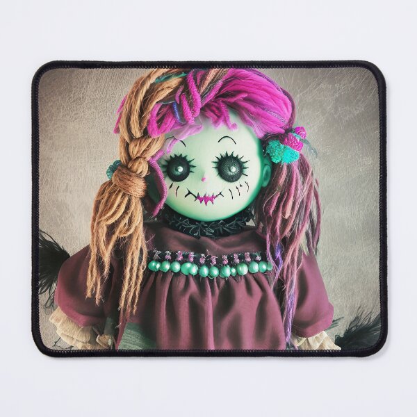 Item preview, Scruffy Voodoo doll with pink hair designed and sold by Jennifer Morcom.