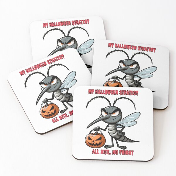 Item preview, Halloween Mosquito Design - “My Halloween strategy: all bite, no fright | Spooky Humor designed and sold by Tw1nsAIArt.