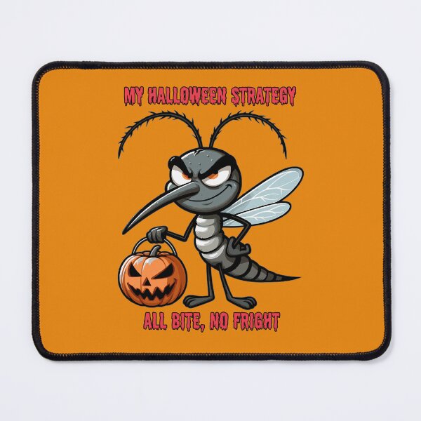 Item preview, Halloween Mosquito Design - “My Halloween strategy: all bite, no fright | Spooky Humor designed and sold by Tw1nsAIArt.