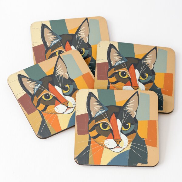 Item preview, Cubist cat designed and sold by GasconyPassion.