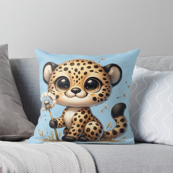Item preview, Pegatina de pide un deseo, pegatina de leopardo, gato que pide un deseo, camiseta de leopardo, gato de safari designed and sold by Janetlousart.