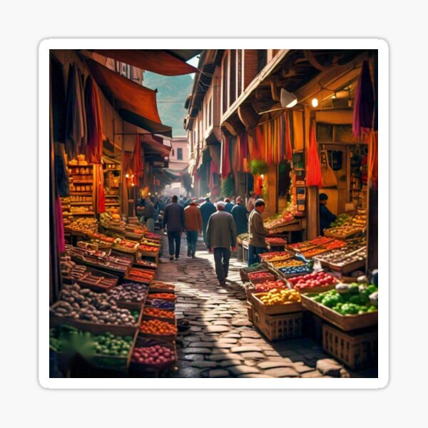Vista previa del artículo con la obra «Antigua ciudad de mercado», diseñado y vendido por RadiantDesign1.