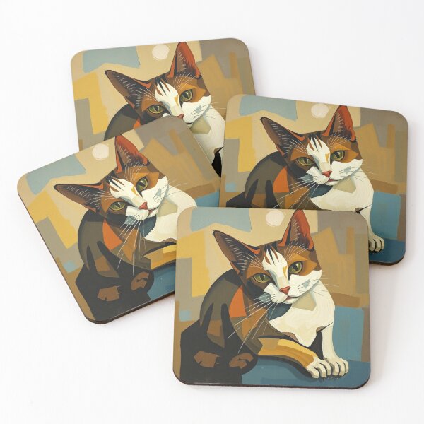 Item preview, Cubist cat designed and sold by GasconyPassion.