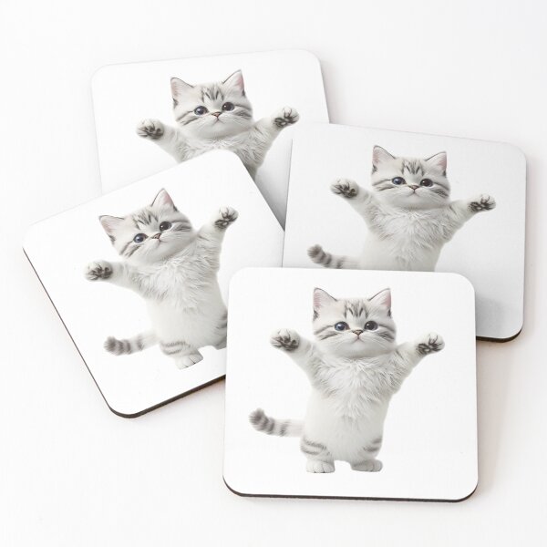 Item preview, Charming Cat with Raised Paws - Energetic Kitty Eager for Fun and Playtime designed and sold by UniGift.