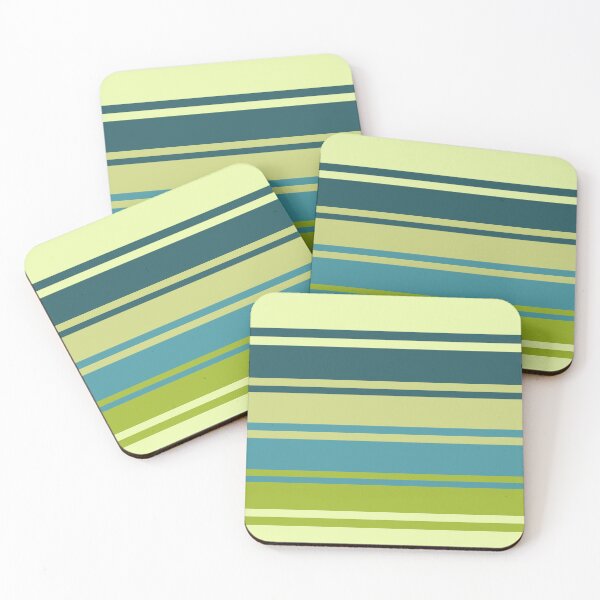 Item preview, Beautiful green,  colorful horizontal stripes. designed and sold by mikistudio.
