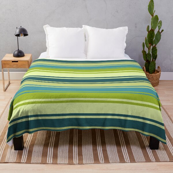 Item preview, Beautiful green,  colorful horizontal stripes. designed and sold by mikistudio.