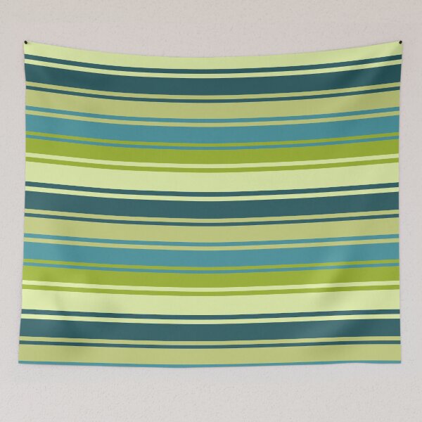 Item preview, Beautiful green,  colorful horizontal stripes. designed and sold by mikistudio.