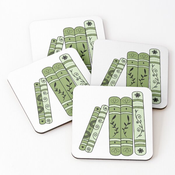 Item preview, Books with Floral and Leaf Spine Patterns - Green designed and sold by MrsCreative1.