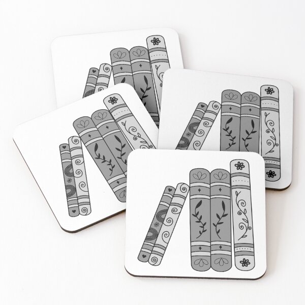 Item preview, Books with Floral and Leaf Spine Patterns - Grey designed and sold by MrsCreative1.