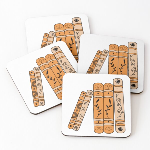 Item preview, Books with Floral and Leaf Spine Patterns - Orange designed and sold by MrsCreative1.