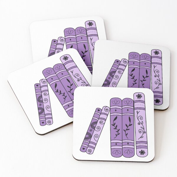 Item preview, Books with Floral and Leaf Spine Patterns - Purple designed and sold by MrsCreative1.