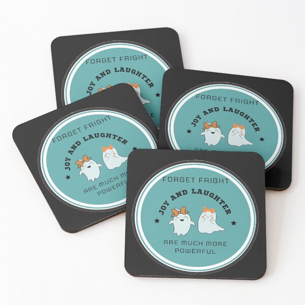 Item preview, cute funny Halloween ghosts no fear designed and sold by Rainbow Paws Garden.