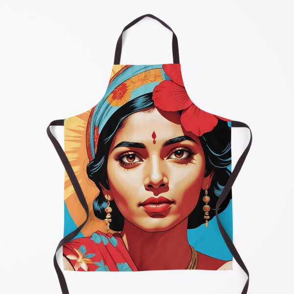 Item preview, Pop Art Portrait of Indian Woman - Vibrant Wall Art for Modern Interiors designed and sold by RC Design.