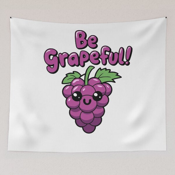 Item preview, Be Grapeful! Cute Grape Puns designed and sold by PMCreative.