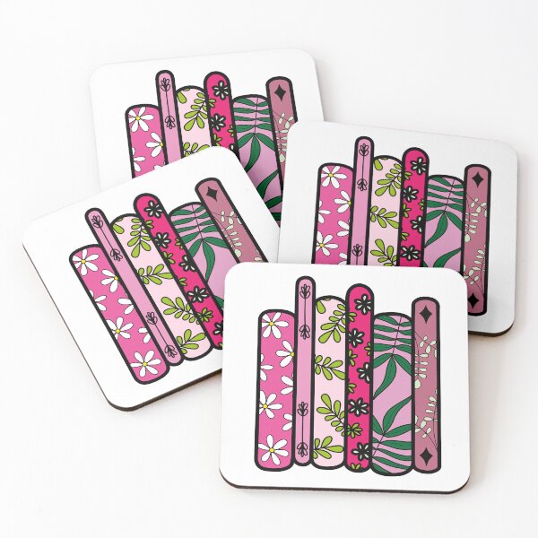 Item preview, Books with Floral, Leaf, and Daisy Spine Patterns - Pink designed and sold by MrsCreative1.