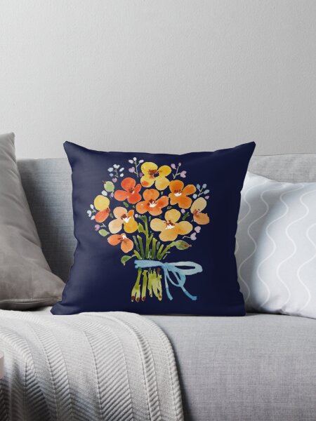 patterns Everyday | Summer bouquet Throw Pillow