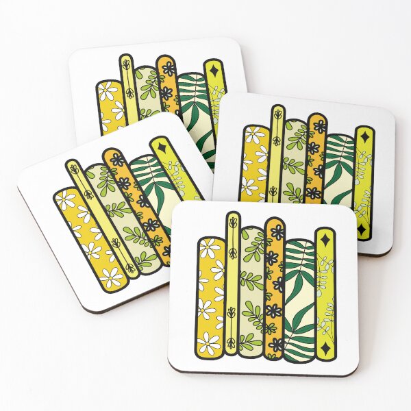 Item preview, Books with Floral, Leaf, and Daisy Spine Patterns - Yellow designed and sold by MrsCreative1.