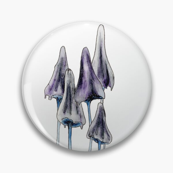Item preview, Shaggy inkcap mushroom watercolour painting with ink designed and sold by ChaseWilderness.