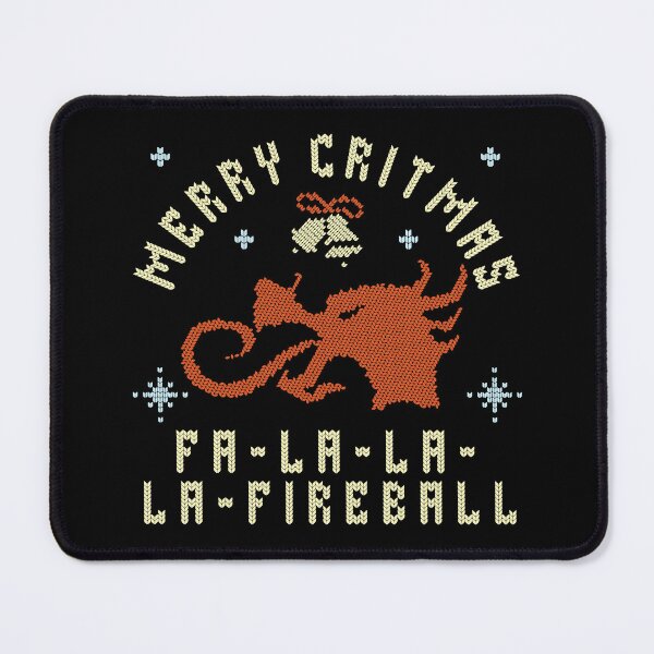 Item preview, Merry Critmas Ugly Christmas Sweater Fireball designed and sold by sunburstrpg.