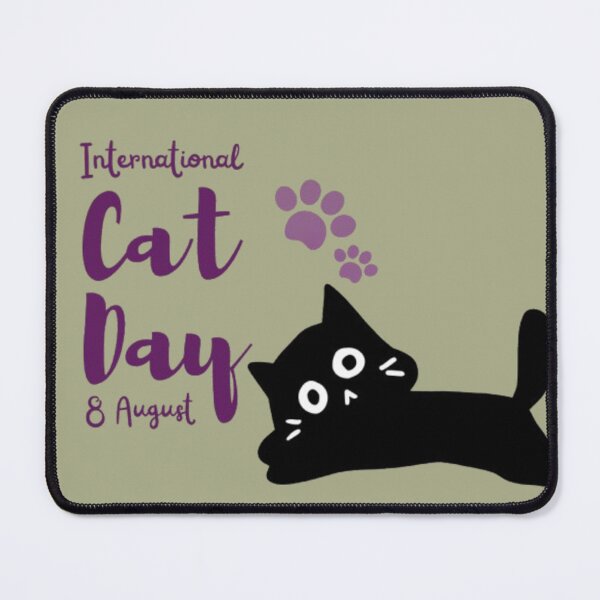 Item preview, The World Loves Cats: Happy International Cat Day! designed and sold by ValsaArt.