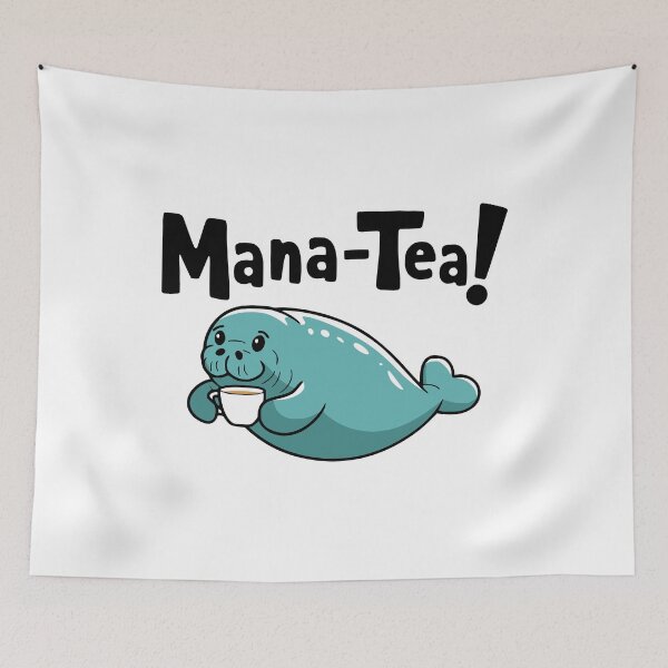 Item preview, Mana Tea. Cute Manatee Pun designed and sold by PMCreative.