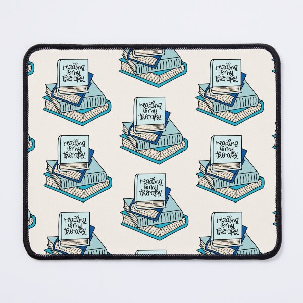 Item preview, "Books Are My Therapy" Pile of Books - Blue designed and sold by MrsCreative1.