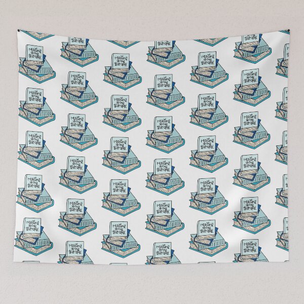 Item preview, "Books Are My Therapy" Pile of Books - Blue designed and sold by MrsCreative1.