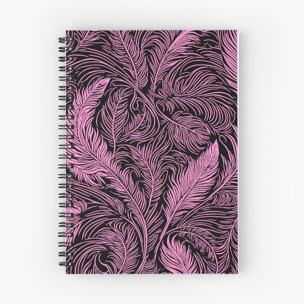 Artikelvorschau, Abstraktes Federmuster in Schwarz und Pink entworfen und verkauft von tonymagnerart.