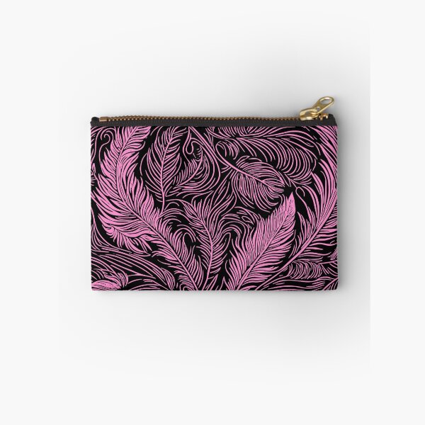 Artikelvorschau, Abstraktes Federmuster in Schwarz und Pink entworfen und verkauft von tonymagnerart.